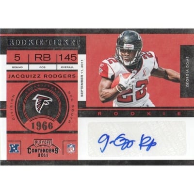 2011 Playoff Contenders #138 Jacquizz Rodgers AU RC