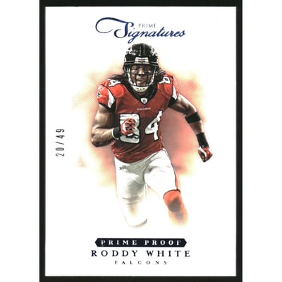 2012 Prime Signatures Prime Proof Blue #47 Roddy White