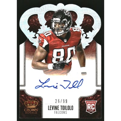 2013 Crown Royale Rookie Signatures Silver Holofoil #162 Levine Toilolo