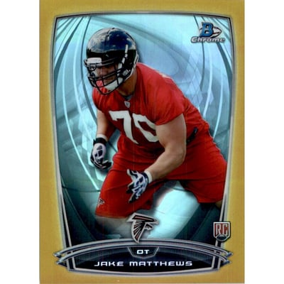 2014 Bowman Chrome Gold Refractors #127 Jake Matthews