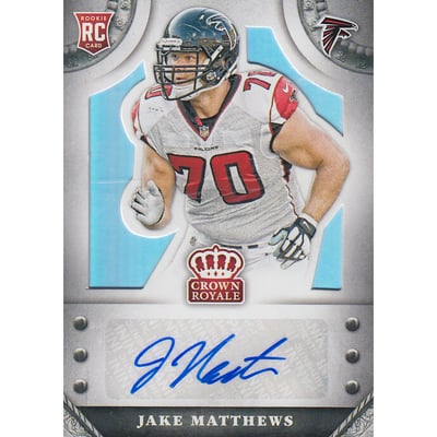 2014 Crown Royale Rookie Signatures #SJM Jake Matthews/50