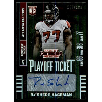 2014 Panini Contenders Playoff Ticket #168A Ra'Shede Hageman AU