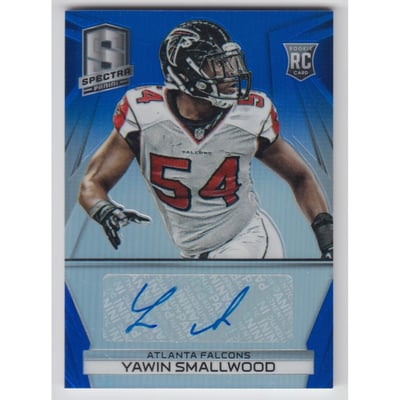 2014 Panini Spectra Prizms Blue #323 Yawin Smallwood AU