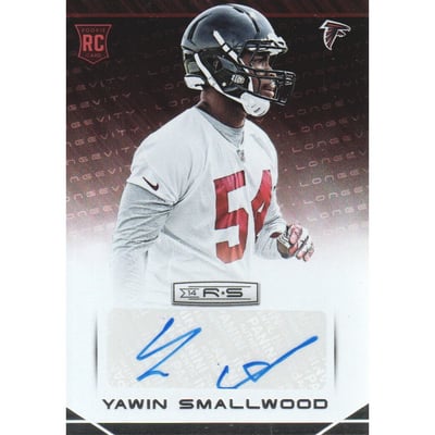 2014 Rookies and Stars Rookie Autographs Longevity #198 Yawin Smallwood