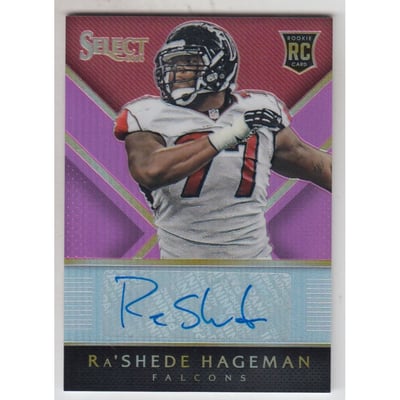 2014 Select Rookie Autographs Prizm Fuchsia #RARH Ra'Shede Hageman/199