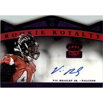 2015 Crown Royale Rookie Royalty Signatures Purple #RRSVB Vic Beasley Jr.