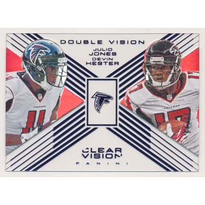 2015 Panini Clear Vision Double Vision Blue #DV8 Devin Hester/Julio Jones