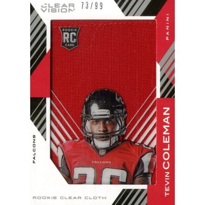 2015 Panini Clear Vision Rookie Clear Cloth Jerseys #RCCTC Tevin Coleman
