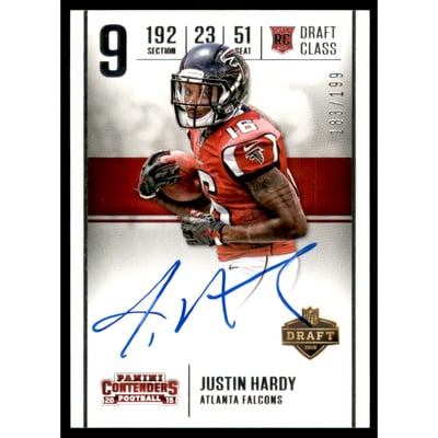 2015 Panini Contenders Draft Class Autographs #17 Justin Hardy/199