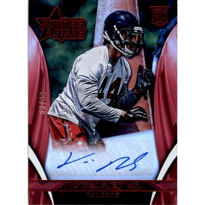 2015 Rookies and Stars Longevity Rookie Signatures Team Name #99 Vic Beasley Jr./99