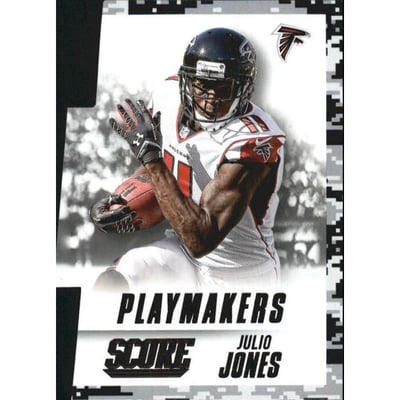 2015 Score Playmakers Black Camo #18 Julio Jones