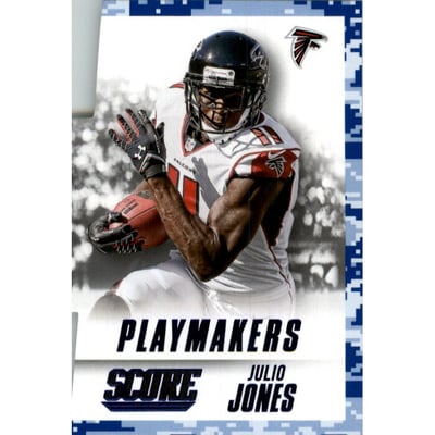 2015 Score Playmakers Blue Camo #18 Julio Jones