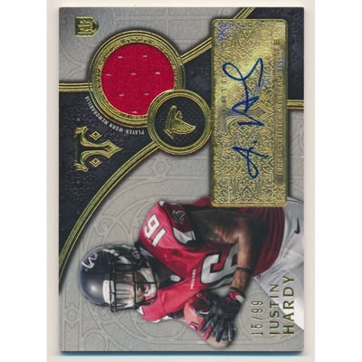2015 Topps Triple Threads Rookie Autograph Relics #TTRARJHA Justin Hardy
