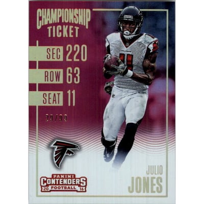 2016 Panini Contenders Championship Ticket #41 Julio Jones