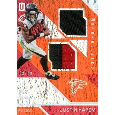 2016 Panini Unparalleled Dual Jerseys #73 Justin Hardy/99