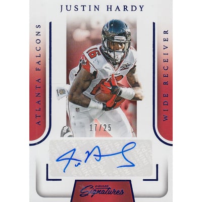2016 Prime Signatures Autographs Blue #6 Justin Hardy/25