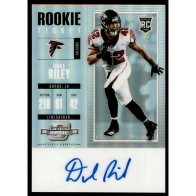 2017 Panini Contenders Optic #183 Duke Riley AU RC