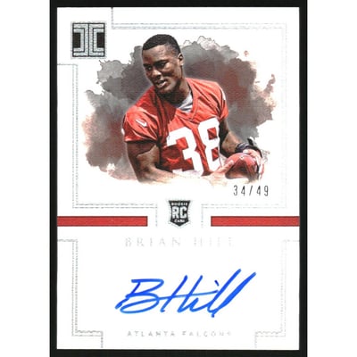2017 Panini Impeccable Silver #176 Brian Hill AU