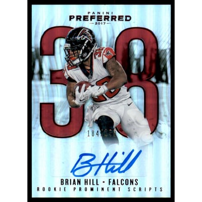 2017 Panini Preferred #297 Brian Hill PROM AU/199