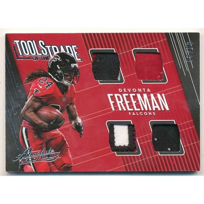 2018 Absolute Tools of the Trade Quad Materials #6 Devonta Freeman/60