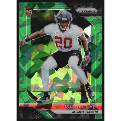2018 Panini Prizm Prizms Green Crystals #259 Isaiah Oliver