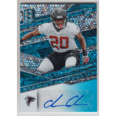 2018 Panini Spectra Neon Blue #191 Isaiah Oliver AU