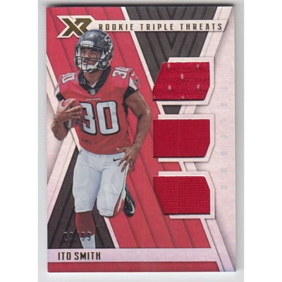 2018 Panini XR Rookie Triple Threats Materials #33 Ito Smith