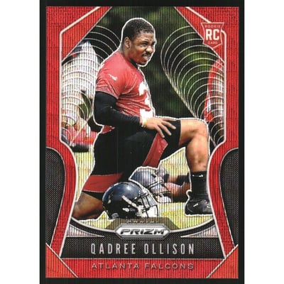 2019 Panini Prizm Prizms Red Wave #375 Qadree Ollison