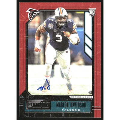 2020 Panini Playbook Rookies Signatures #185 Marlon Davidson