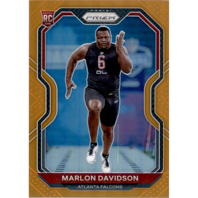 2020 Panini Prizm Prizms Orange #347 Marlon Davidson