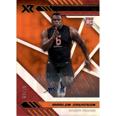 2020 Panini XR Rookies Autographs Orange #162 Marlon Davidson/49