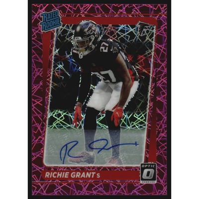 2021 Donruss Optic Rated Rookies Autographs Pink Velocity #269 Richie Grant