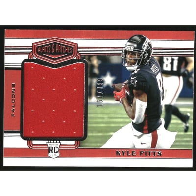 2021 Panini Chronicles Plates and Patches Rookie Jerseys #10 Kyle Pitts