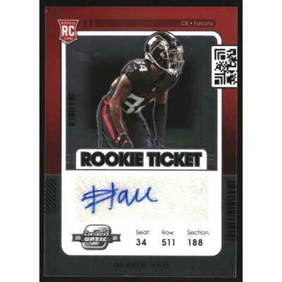 2021 Panini Contenders Optic #204 Darren Hall AU RC