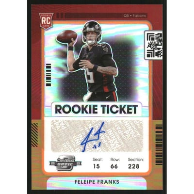 2021 Panini Contenders Optic Orange #194 Feleipe Franks AU