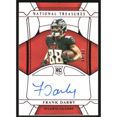 2021 Panini National Treasures Jersey Number Red #142 Frank Darby AU/88