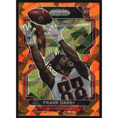2021 Panini Prizm Prizms Orange Ice #406 Frank Darby