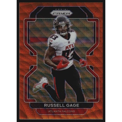 2021 Panini Prizm Prizms Orange Wave #325 Russell Gage
