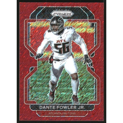 2021 Panini Prizm Prizms Red Shimmer #327 Dante Fowler Jr.