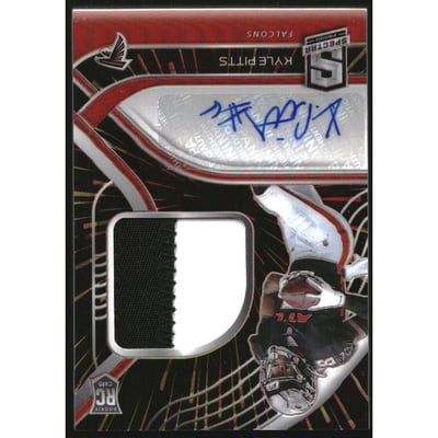 2021 Panini Spectra Hyper #216 Kyle Pitts JSY AU/75 EXCH