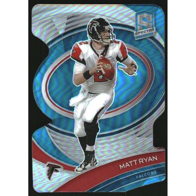 2021 Panini Spectra Neon Blue Die Cut #129 Matt Ryan