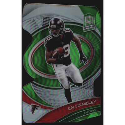 2021 Panini Spectra Neon Green Die Cut #5 Calvin Ridley