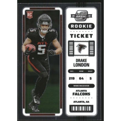 2022 Panini Contenders Optic #71 Drake London AU RC