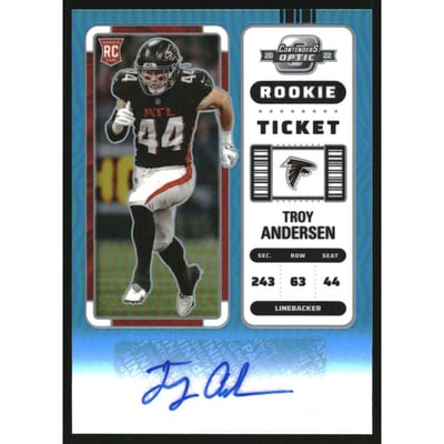 2022 Panini Contenders Optic Teal #202 Troy Andersen