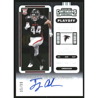 2022 Panini Contenders Playoff Ticket #175A Troy Andersen AU
