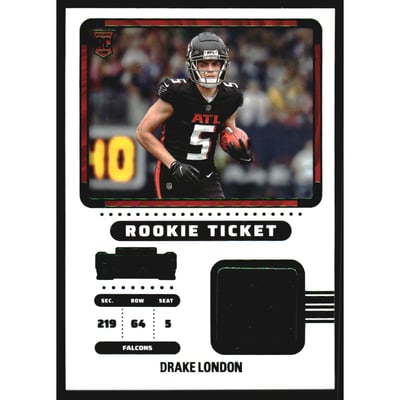 2022 Panini Contenders Rookie Ticket Swatches #15 Drake London