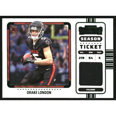 2022 Panini Contenders Rookie Ticket Swatches Variation #15 Drake London