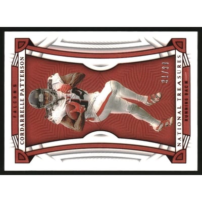 2022 Panini National Treasures Jersey Number Red #66 Cordarrelle Patterson/84