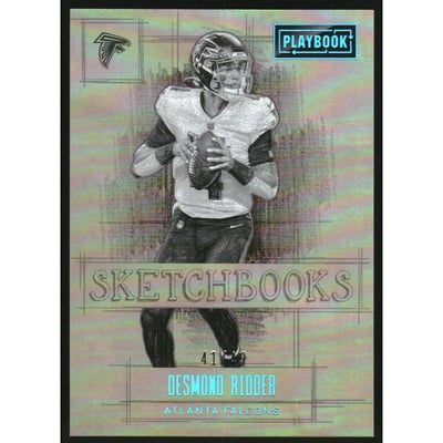 2022 Panini Playbook Sketchbooks Platinum #23 Desmond Ridder