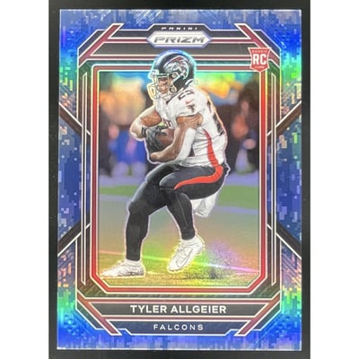 2022 Panini Prizm Navy Camo #344 Tyler Allgeier RC /25